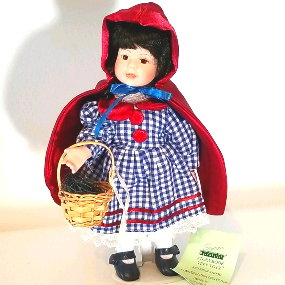 Seymour Mann Red Riding Hood Porcelain Doll. 11"